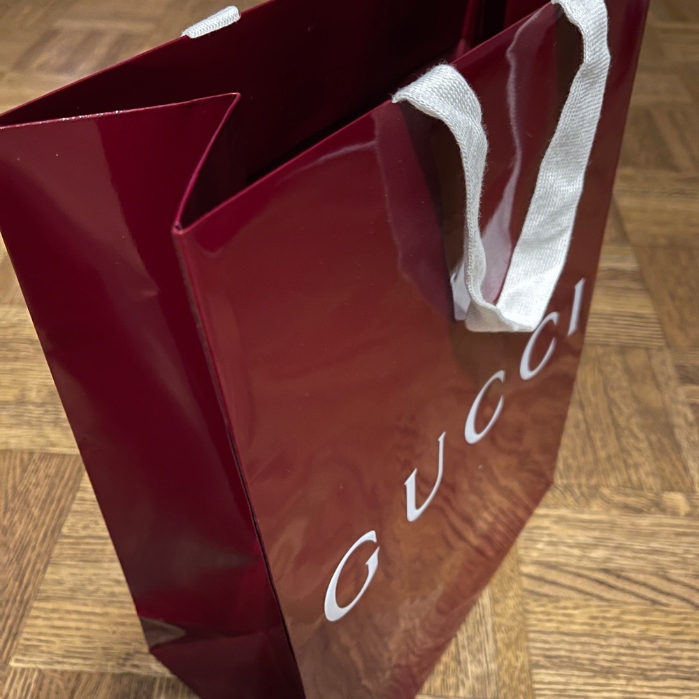 Gucci Burgundy Shopping Gift Bag - Picture 3 of 5